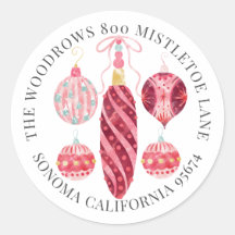 Endereço de devolução dos ornamentos de aquarela n