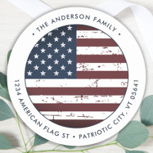 Endereço de devolução Patriótico Personalizado do 