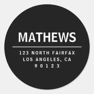 Adesivo Redondo Endereço de devolução simples