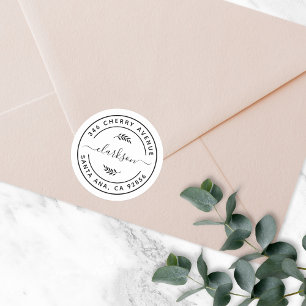 Adesivo Redondo Endereço de retorno