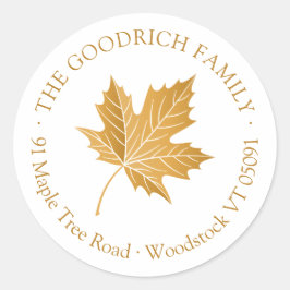 Adesivo Redondo Endereço de Retorno de Folha de Mapeamento do Eleg