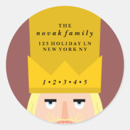 Adesivo Redondo Endereço do Invólucro Feriado