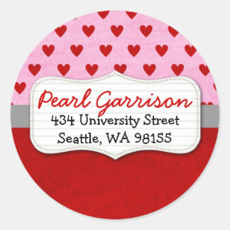 Adesivo Redondo Endereço do remetente feito sob encomenda do