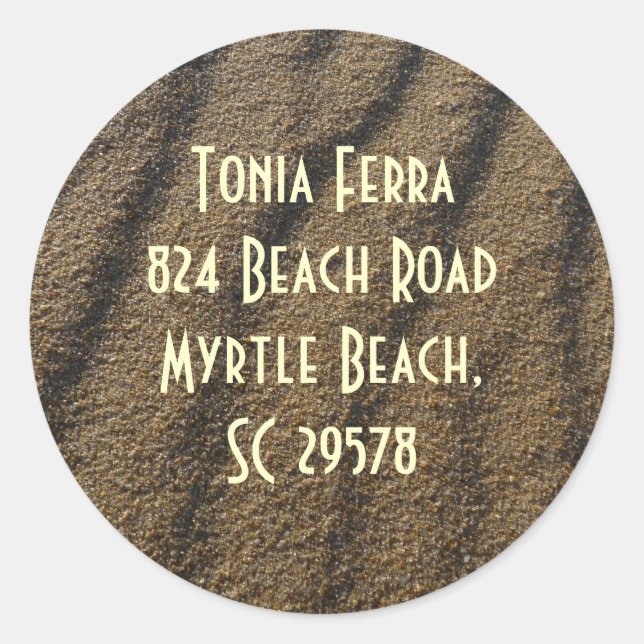 Adesivo Redondo endereço do rótulo (Frente)