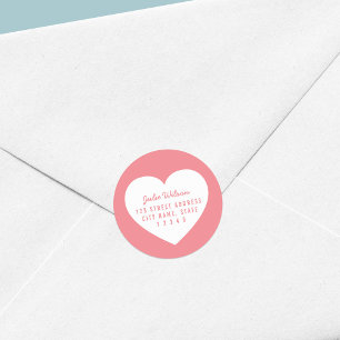 Adesivo Redondo Endereço domiciliário editável da cor do fundo 