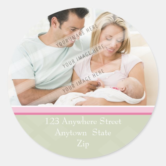 Adesivo Redondo ENDEREÇO FOTO STICKER :: diamantes suaves 1 (Frente)