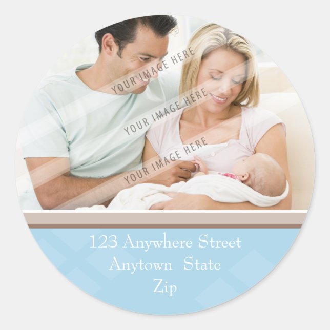 Adesivo Redondo ENDEREÇO FOTO STICKER :: diamantes suaves 5 (Frente)