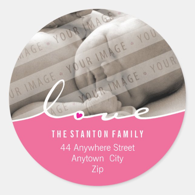 Adesivo Redondo ENDEREÇO FOTOGRÁFICO: Love divide 1 (Frente)