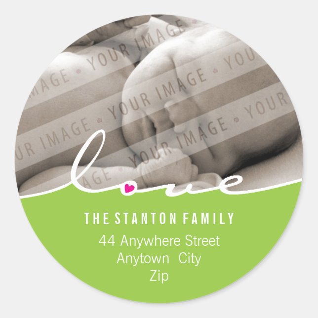 Adesivo Redondo ENDEREÇO FOTOGRÁFICO: Love divide 6 (Frente)