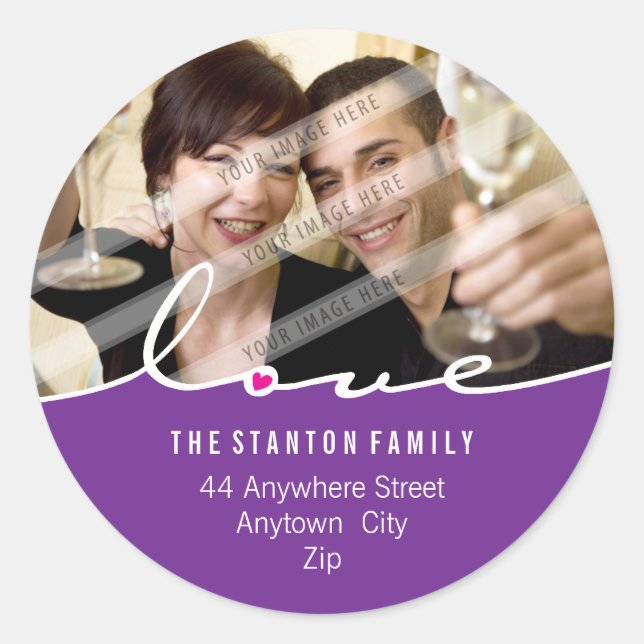 Adesivo Redondo ENDEREÇO FOTOGRÁFICO: "Love split" 8 (Frente)