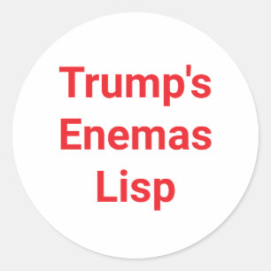 Adesivo Redondo Enemas de Trump Lisp Jeff Hankamer Artjunkhaus Côm