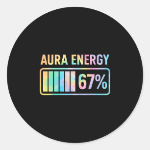 Adesivo Redondo Energia Aura 67 Meme Divertido Seis Sete Geração A
