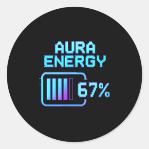 Adesivo Redondo Energia Aura 67 Seis Sete