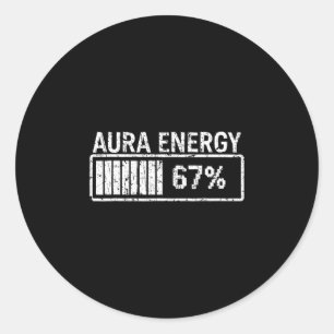 Adesivo Redondo Energia Aura Em 67 Piada Seis Sete Meme Gen Alpha