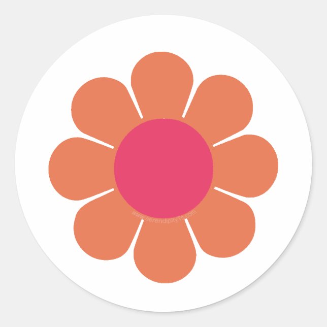 Adesivo Redondo Energia do ventilador de 70's (Frente)