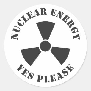 Adesivo Redondo Energia Nuclear, Sim, Por Favor, Convite À Energia