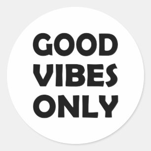 Adesivo Redondo Energia positiva   Boas Vibes Sempre