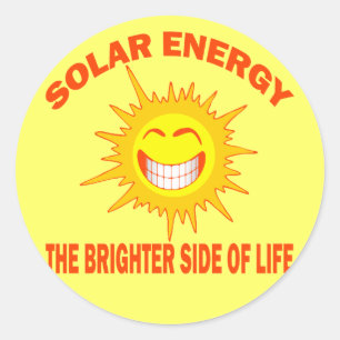ADESIVO REDONDO ENERGIA SOLAR O LADO MAIS BRILHANTE DA VIDA