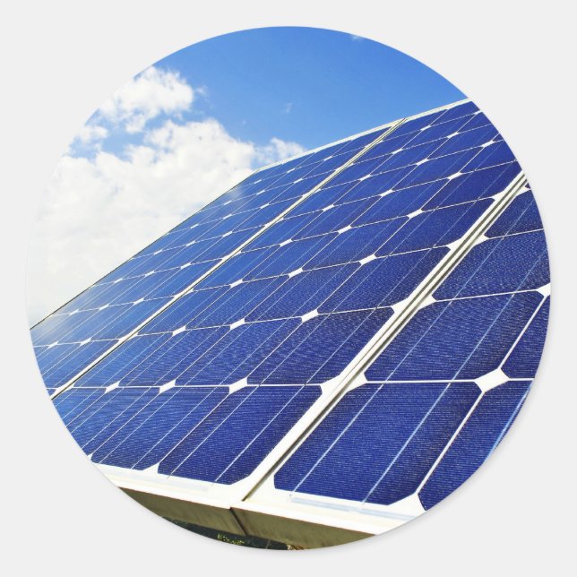 Adesivo Redondo Energia solar verde (Frente)