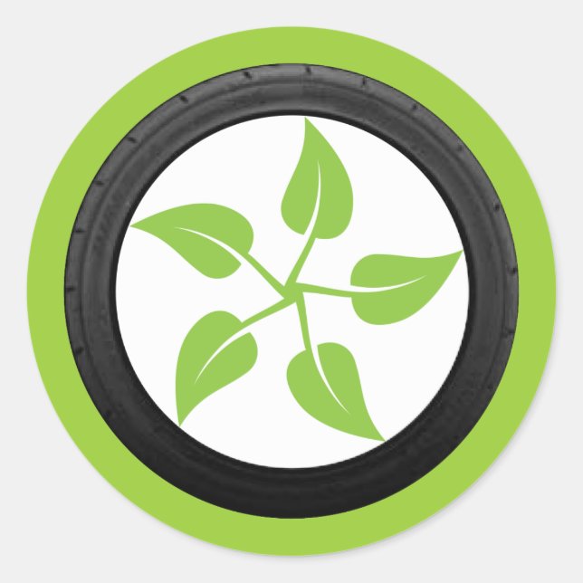 Adesivo Redondo Energia verde limpa (Frente)