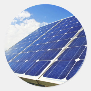 Adesivo Redondo Energias solares verdes da energia