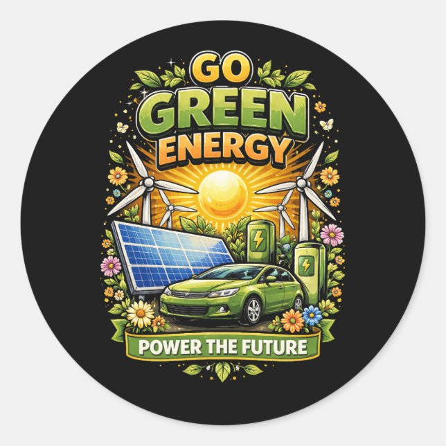 Adesivo Redondo Energize o Futuro (Frente)