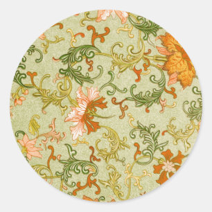 Adesivo Redondo Enfeite Chinês Antigo Jones Flores