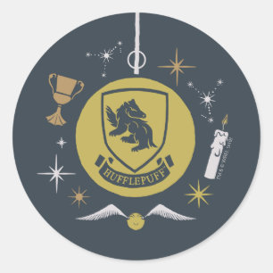Adesivo Redondo Enfeite de Natal Gráfico HUFFLEPUFF™