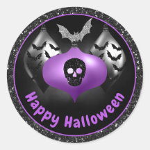 Enfeites de Halloween com Purpurina Preta e Roxa