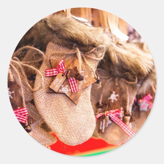 Adesivo Redondo Enfeites de natal (Frente)