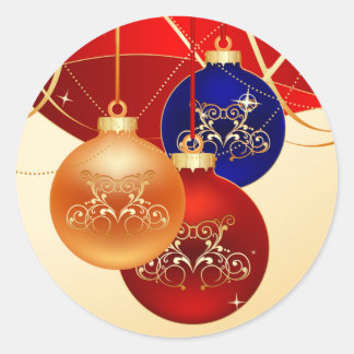 Adesivo Redondo Enfeites de natal