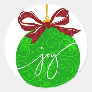 Adesivo Redondo Enfeites de natal da alegria do KRW