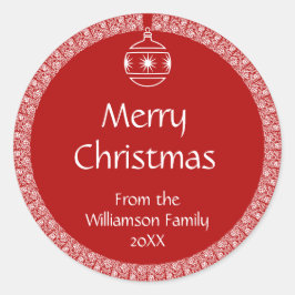 Adesivo Redondo Enfeites de natal Retroativo Personalizado de Nouv