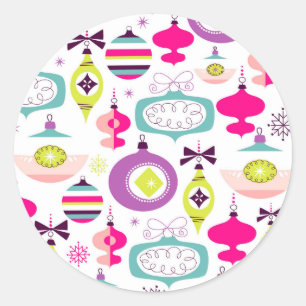 Adesivo Redondo Enfeites de natal retrorreflectores brilhantes