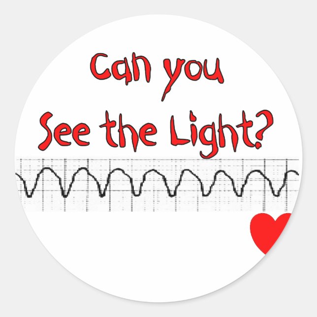 Adesivo Redondo Enfermeira Cardíaca/ER Afirmações Hilarious (Frente)