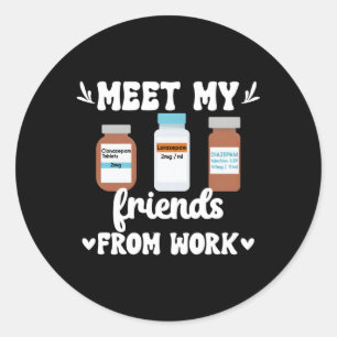 Adesivo Redondo Enfermeira de Cuidados Críticos Enfermeira de Cuid