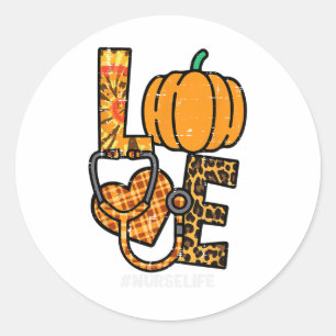 Adesivo Redondo Enfermeira de Leopard Love A Vida Graças à Ação de