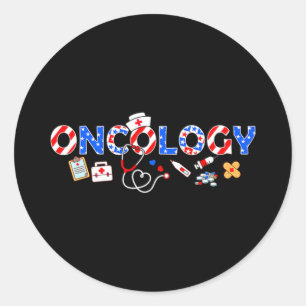 Adesivo Redondo enfermeira de oncologia estetoscópio dia de memori