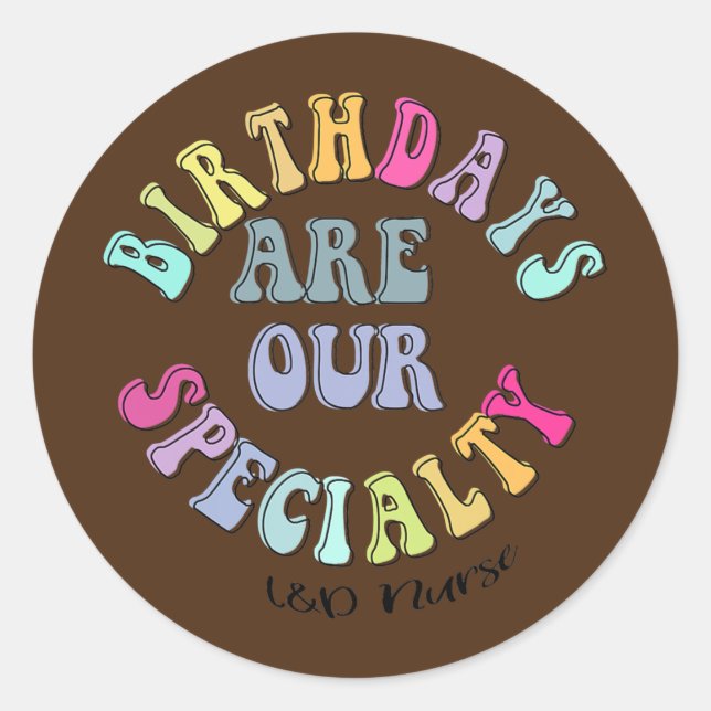 Adesivo Redondo Enfermeira de Trabalho e Entrega Enfermeira Enferm (Frente)