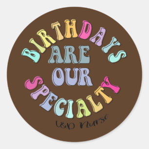 Adesivo Redondo Enfermeira de Trabalho e Entrega Enfermeira Enferm