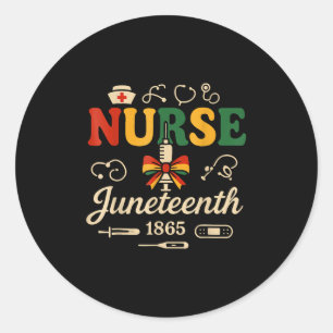 Adesivo Redondo Enfermeira Décima Enfermeira Enfermeira Estetoscóp