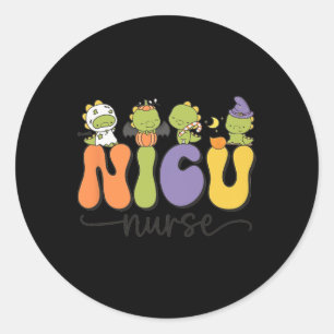Adesivo Redondo Enfermeira Dinossaur Halloween Pumpkin Neonatal Ic