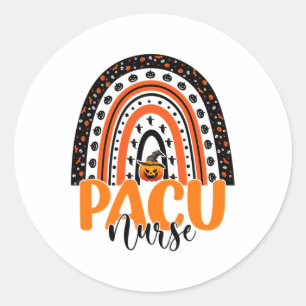Adesivo Redondo Enfermeira do Pacu Rainbow Halloween Costume Pacu 