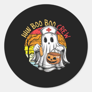 Adesivo Redondo Enfermeira Encantada Fantasma Hhn Boo Boo Crew Hal