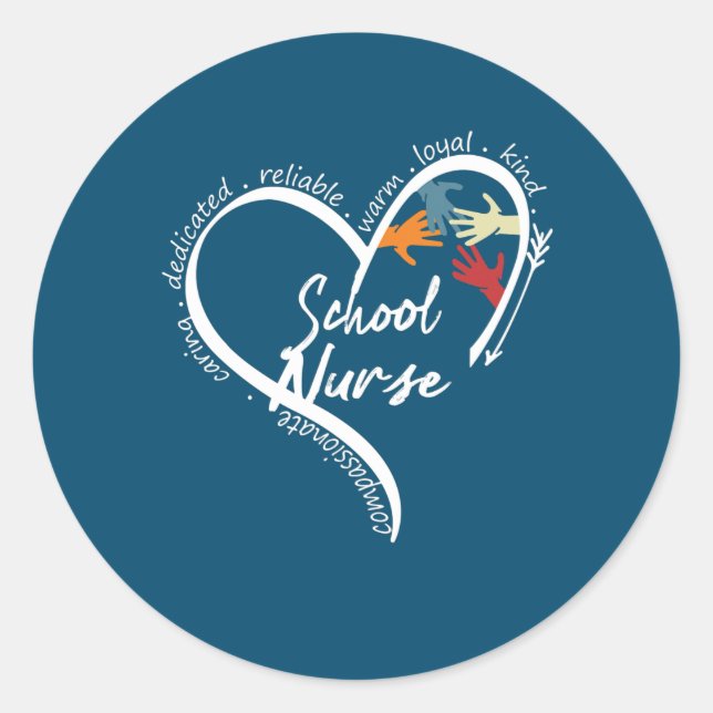 Adesivo Redondo Enfermeira Encantadora Engraçada Camisetas De Volt (Frente)