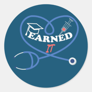 Adesivo Redondo Enfermeira engraçada Citação ganha Legal enfermeir