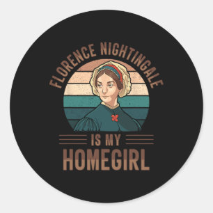 Adesivo Redondo Enfermeira Florence Nightingale Medicina de Enferm