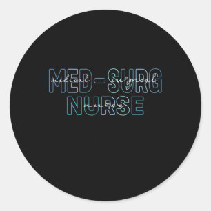 Adesivo Redondo Enfermeira Med Cirúrgica Enfermagem Médica Cirúrgi