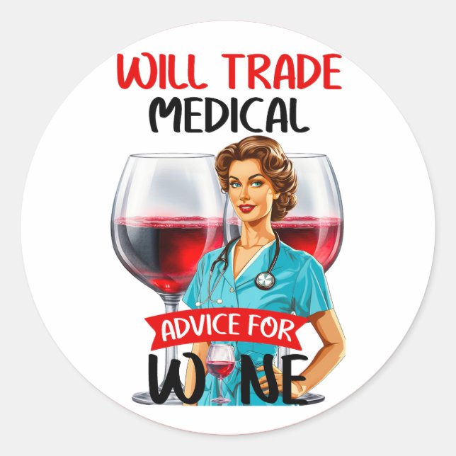 Adesivo Redondo Enfermeira Nostálgica Cuta Pinup Comercializará Co (Frente)