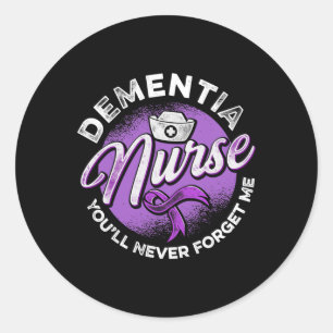 Adesivo Redondo Enfermeira Nunca Se Esquece De Alzheimerheimer 1